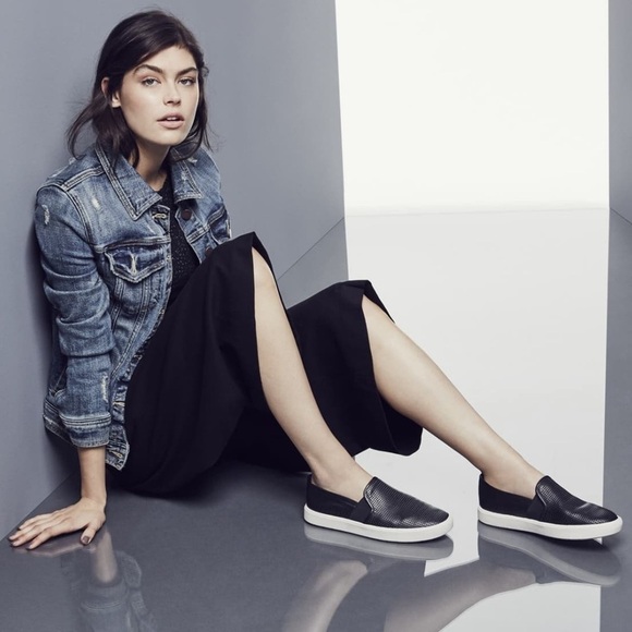 Vince Perforated Slip on Sneaker Black 8.5 - Picture 8 of 8